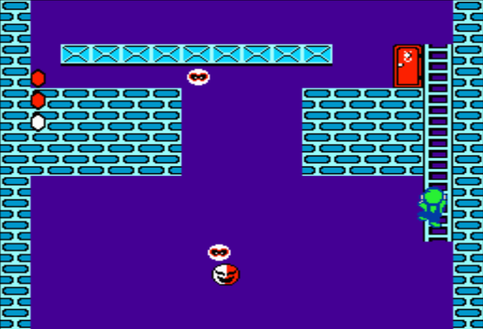 On World 3-3 of Super Mario Bros. 2, a perfectly-timed jump and bump by the Spark can create a sky-high leap and shortcut.